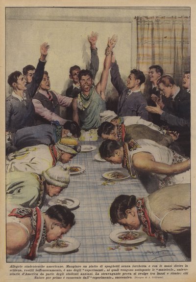 Alegrías estudiantiles americanas de Achille Beltrame