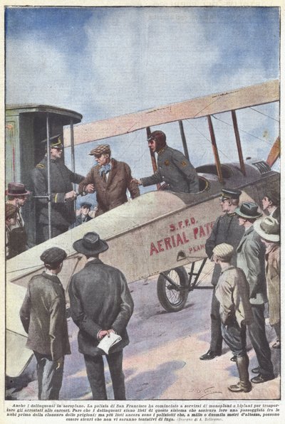 También los delincuentes en aeroplano de Achille Beltrame
