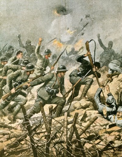 Asalto al Monte Ortigara de Achille Beltrame