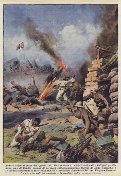 Audaz golpe de mano de los gondarinos de Achille Beltrame