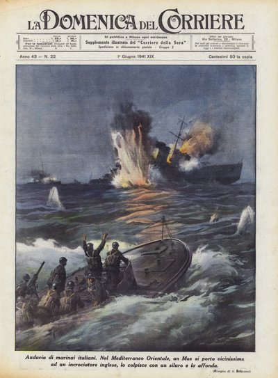 Audacia de marineros italianos de Achille Beltrame