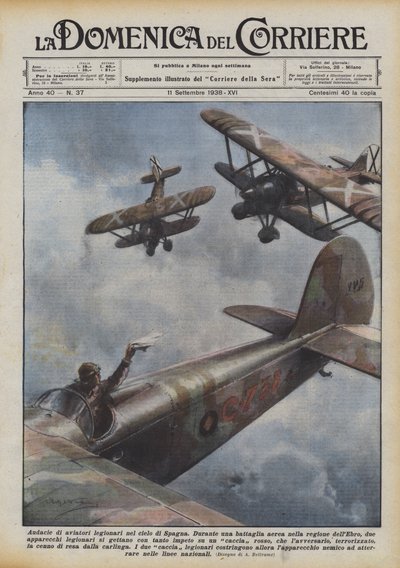 Audacias de aviadores legionarios en el cielo de España de Achille Beltrame