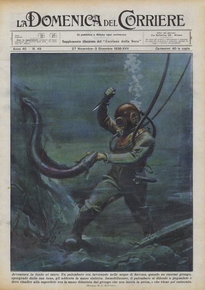 Aventura en el fondo del mar de Achille Beltrame