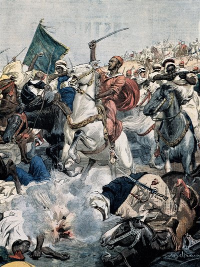 BELTRAME, Achille (1871-1945). Guerra en Marruecos. Los rebeldes atacan nuevamente Casablanca, pero son abatidos por la artillería francesa de Achille Beltrame