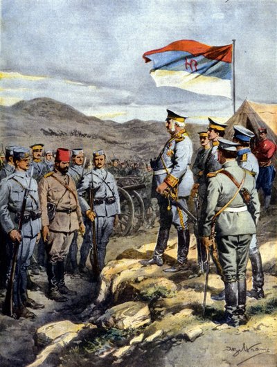 Guerra de los Balcanes: Rey Nicolás de Montenegro de Achille Beltrame
