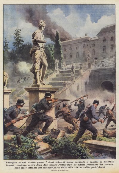 Batalla en un parque histórico de Achille Beltrame