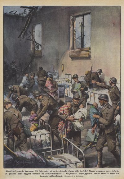 Niños en el gran drama de Achille Beltrame