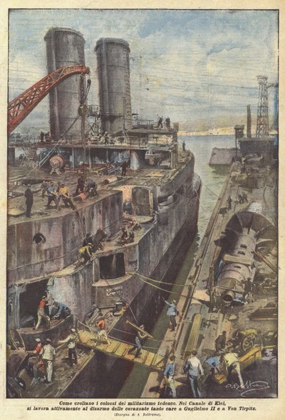 Cómo caen los colosos del militarismo alemán de Achille Beltrame