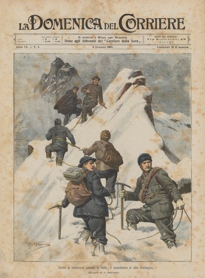 Cómo se celebran ahora las fiestas, el Año Nuevo en alta montaña de Achille Beltrame