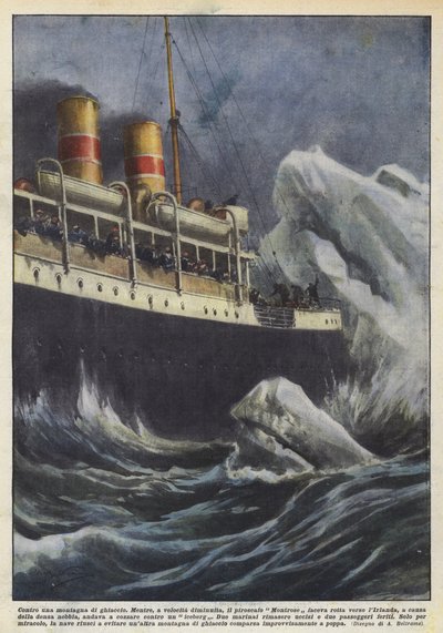 Contra una montaña de hielo de Achille Beltrame