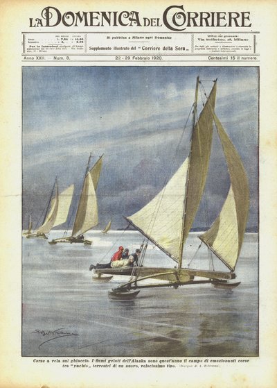 Carreras de vela sobre hielo de Achille Beltrame