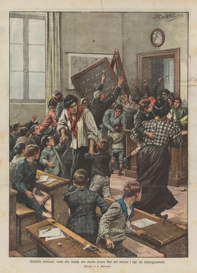 Credulidades morbosas, multitud invade una escuela cerca de Bari para salvar a los hijos del desangramiento de Achille Beltrame