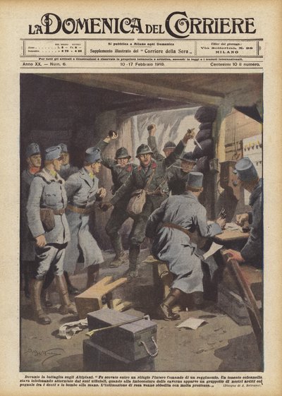 Durante la batalla en los Altiplanos de Achille Beltrame