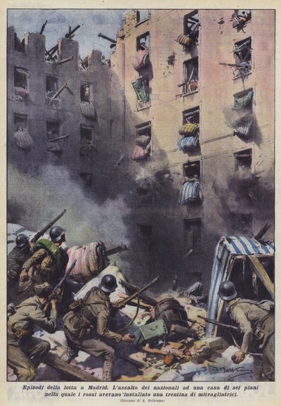 Episodios de la lucha en Madrid de Achille Beltrame