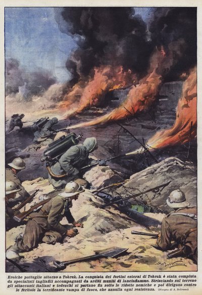 Patrullas heroicas alrededor de Tobruk de Achille Beltrame