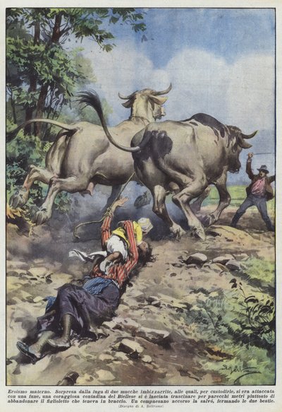 Heroísmo materno de Achille Beltrame