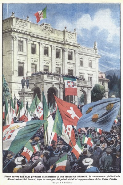 Fiume proclama solemnemente una vez más su indomable italianidad de Achille Beltrame