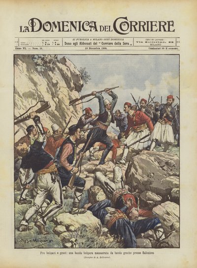 Entre búlgaros y griegos, una banda búlgara masacrada por bandas griegas cerca de Salónica de Achille Beltrame