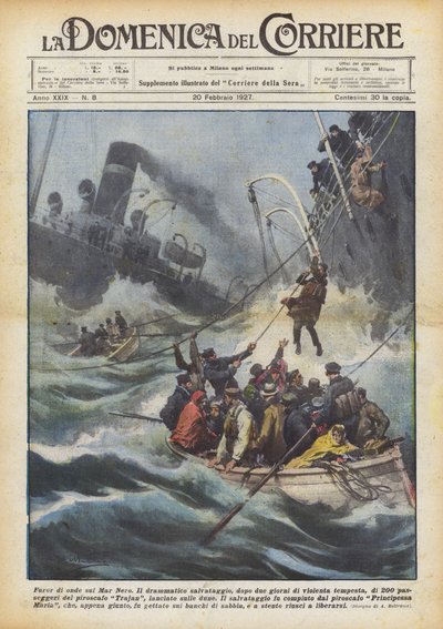 Furia de olas en el Mar Negro de Achille Beltrame