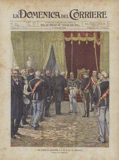 Los Saludos de Año Nuevo a S.M. el Rey, en el Quirinal de Achille Beltrame