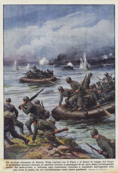 Los italianos avanzan en Rusia de Achille Beltrame