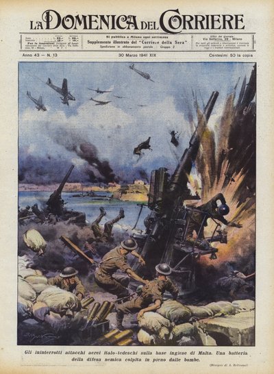 Los ininterrumpidos ataques aéreos italo-alemanes sobre la base inglesa de Malta de Achille Beltrame