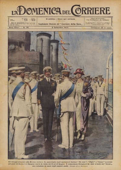 Los homenajes extranjeros a la Marina italiana de Achille Beltrame