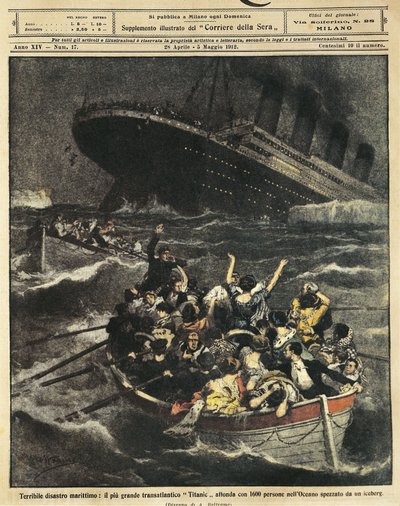 Gran Bretaña, Hundimiento del transatlántico Titanic de Achille Beltrame