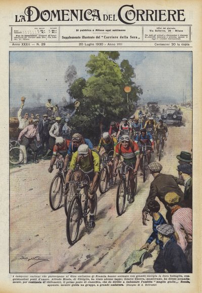 Los campeones italianos que participan en el Giro ciclista de Francia han animado con gran energía de Achille Beltrame