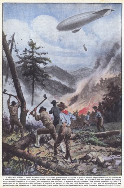 Los dirigibles contra el fuego de Achille Beltrame
