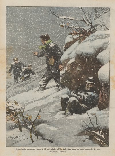 Los dramas de la montaña, anciano de 81 años salvado en el Alto Valle Stura después de una noche pasada entre la nieve de Achille Beltrame
