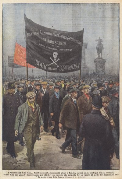 Los caminantes del hambre de Achille Beltrame