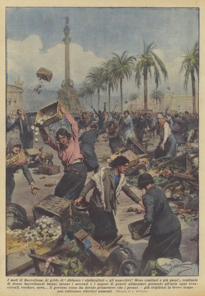 Los disturbios de Barcelona de Achille Beltrame