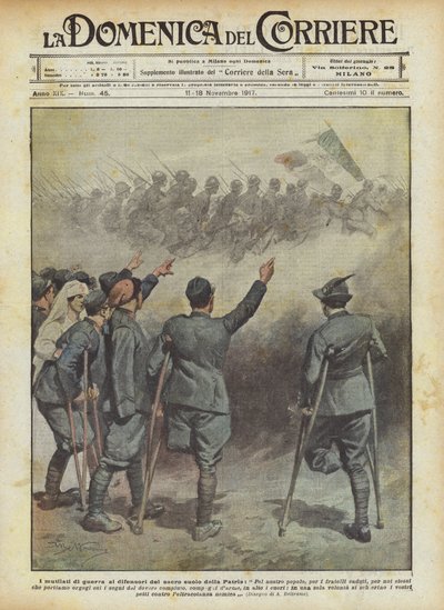 Los mutilados de guerra a los defensores del sagrado suelo de la Patria de Achille Beltrame