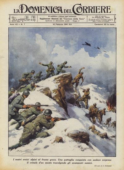 Nuestros heroicos alpinos en el frente griego de Achille Beltrame