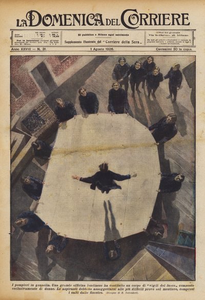 Los bomberos en falda de Achille Beltrame