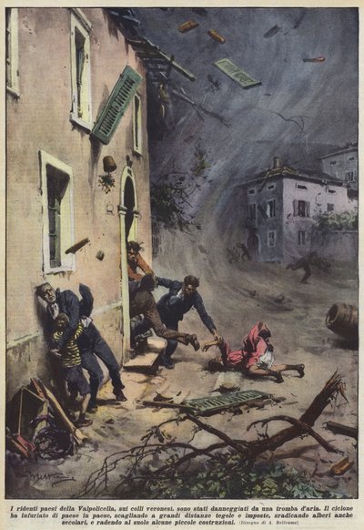 Los alegres pueblos de Valpolicella, en las colinas veronesas, han sido dañados por un tornado de Achille Beltrame