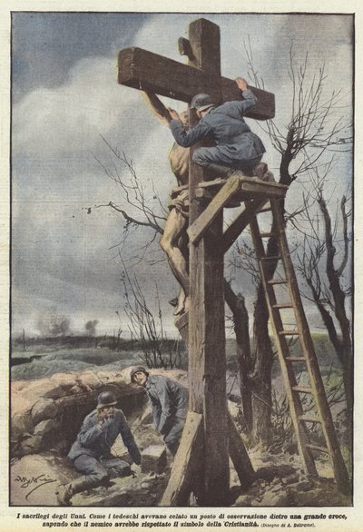 Los sacrilegios de los hunos de Achille Beltrame