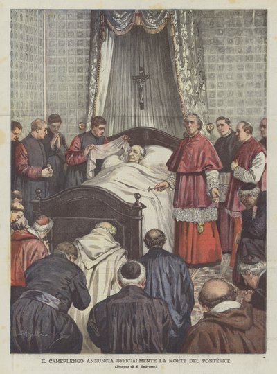 El camarlengo anuncia oficialmente la muerte del pontífice de Achille Beltrame
