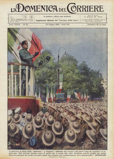 El discurso a los infantes de la Sabauda, en Cagliari de Achille Beltrame
