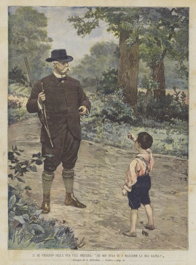 El rey Humberto en su vida privada, ¿Te ves a ti mismo matando a mi gallina? de Achille Beltrame