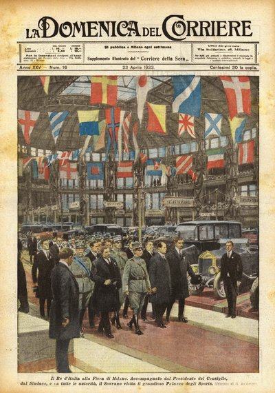El Rey de Italia en la Feria de Milán de Achille Beltrame
