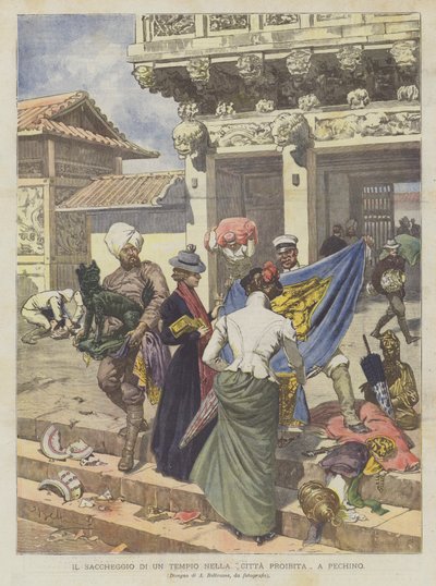 El saqueo de un templo en la Ciudad Prohibida en Pekín de Achille Beltrame