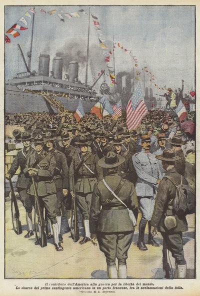La contribución de América a la guerra por la libertad del mundo de Achille Beltrame