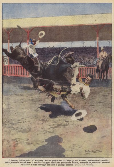 El famoso Stampede de Calgary de Achille Beltrame