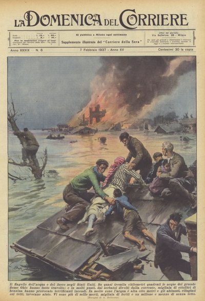 El flagelo del agua y del fuego en Estados Unidos de Achille Beltrame