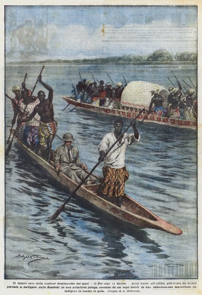 El futuro jefe de la nación dominadora de los mares, el Príncipe de Gales, en la visita a África de Achille Beltrame