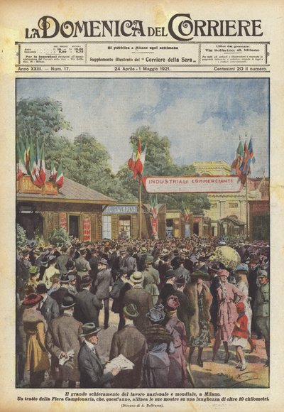 El gran despliegue del trabajo nacional y mundial, en Milán de Achille Beltrame
