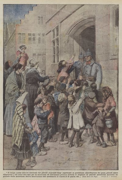 El largo cortejo siempre creciente de los pequeños niños belgas de Achille Beltrame