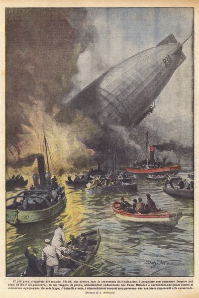 El dirigible más grande del mundo, el R 38, que debía cruzar el Atlántico de Achille Beltrame